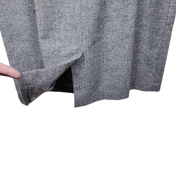 Halogen Grey Herringbone Wool Blend Sheath Dress - Picture 4 of 9